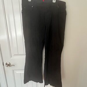 SPANX Petite Women's Black Wide Leg Jeans